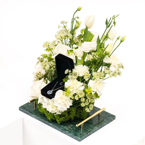 ZUS Blue Eye Necklace | Flowers