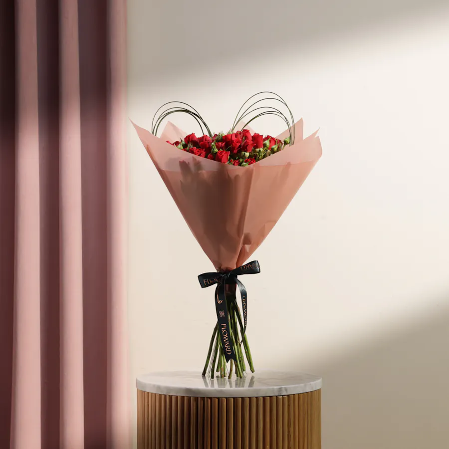 Timeless Red Baby Roses Bouquet  3