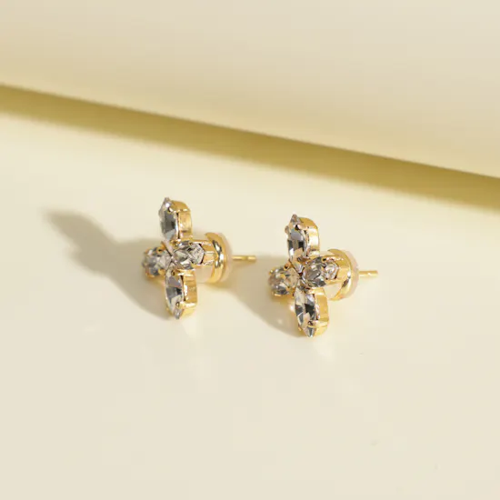 Caroline Svedbom Crystal Star Gold Plated Earrings