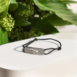 Zayan Silver Cord Bracelet | Flowers