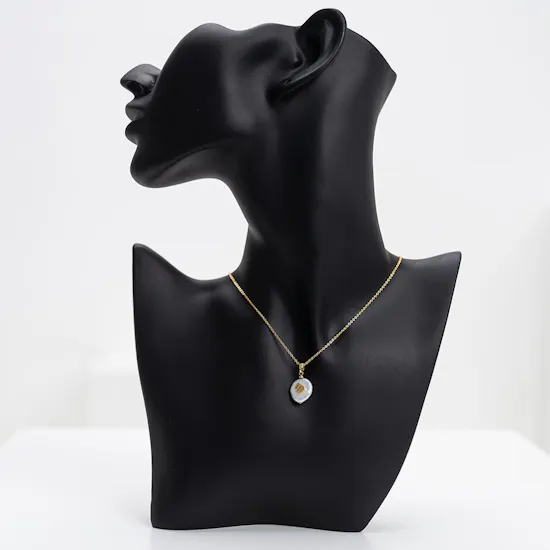 Virgo Ash Couture Zodiac Necklace | Gold Plated | Pearl