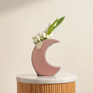 Crescent Grace Flower Vase