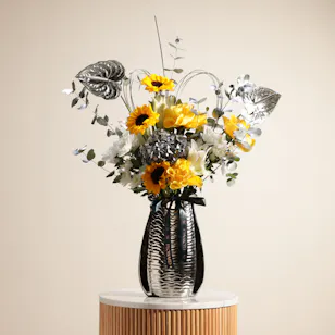 Silver Glow Brilliance Flowers Vase