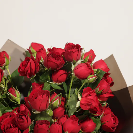 Munch Bakery Red Velvet Cake | Red Flowers Bouquet