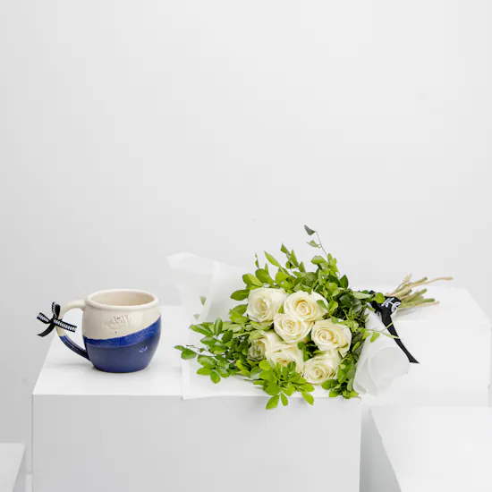 Tip of the Day Heart’s Love Wavy Mug with Flowers