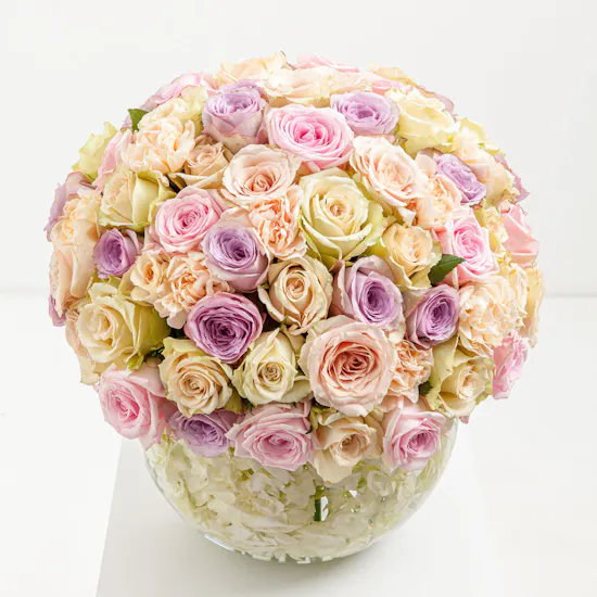 Pastel Roses Vase