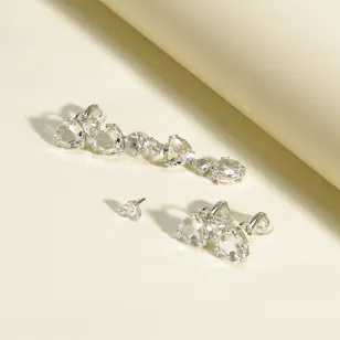 Swarovski Millenia Drop Silver Tone Women's Earrings Swarovski Millenia Drop Silver Tone Women's Earrings