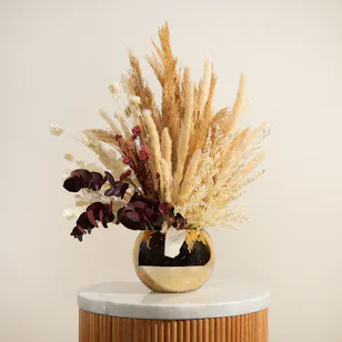 Rustic Charm Dried Flowers Vase
