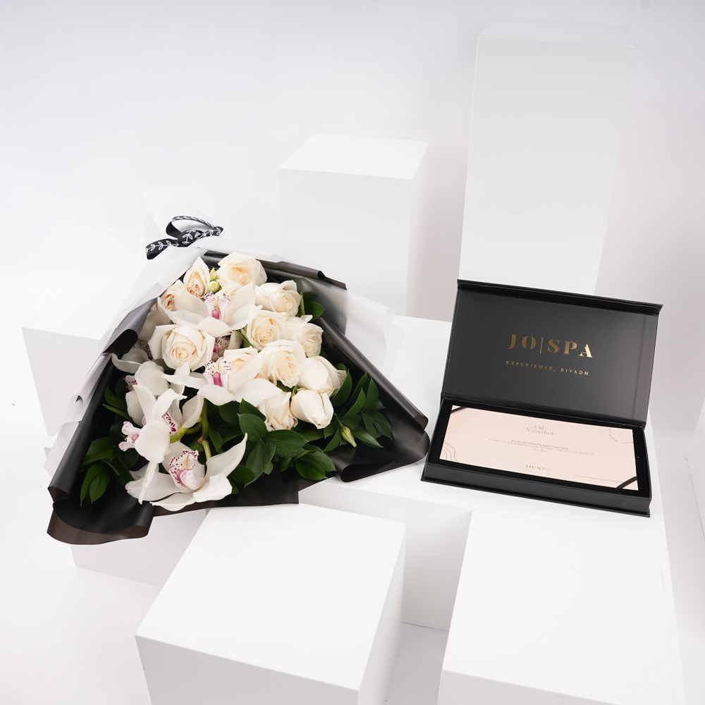 قسيمة أكريلك الاظافر مجموعه كامله من جو سبا | الزهور البيضاء