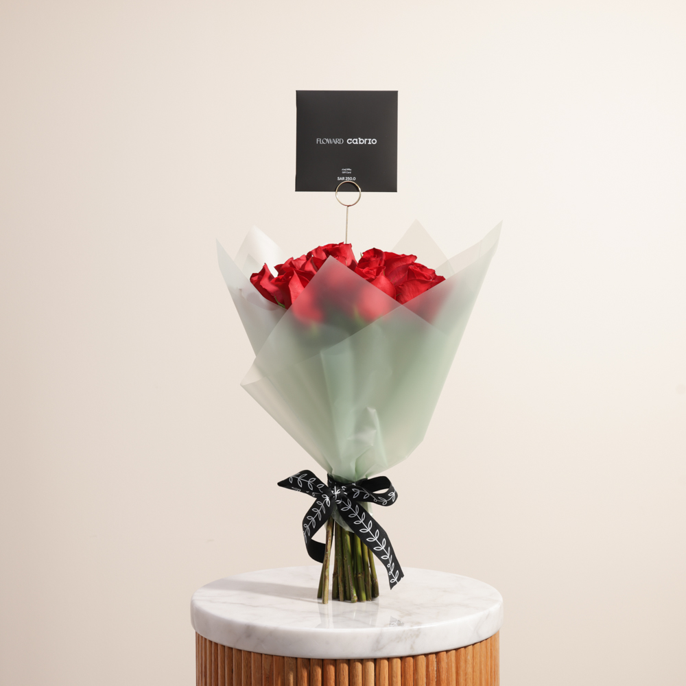 قسيمة اهداء خدمات النقل المميزة من كابريو | باقة زهور حمراء