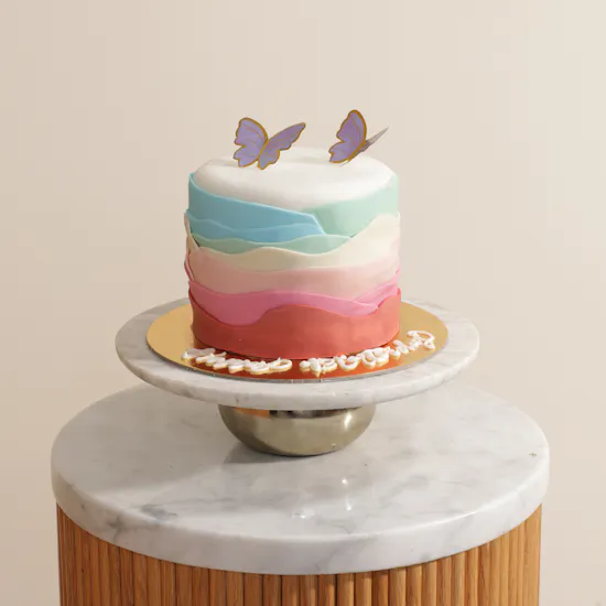 Floward Rainbow Butterfly Cake