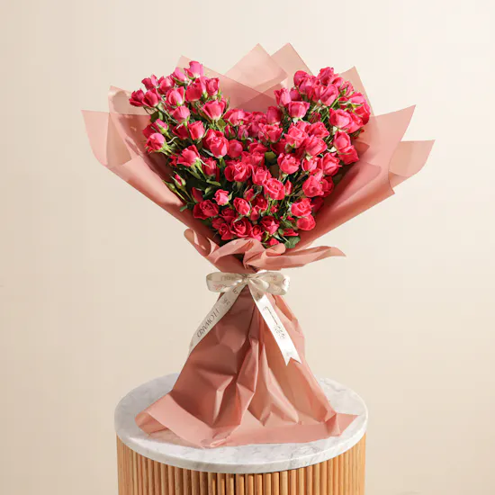 Fuchsia Heart Bouquet