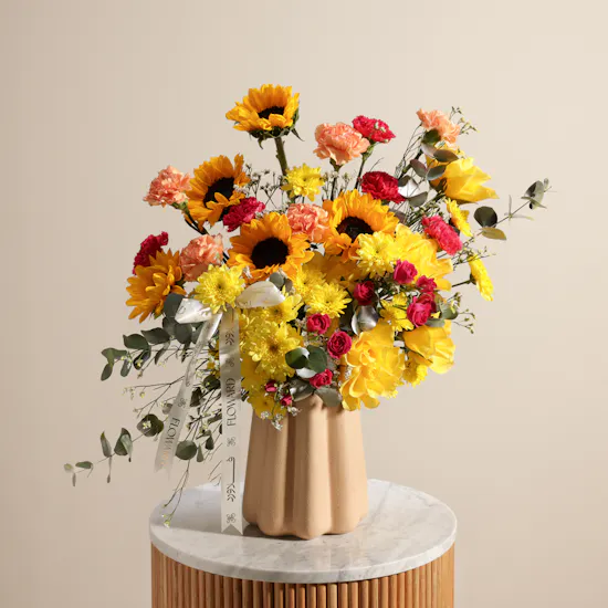 Golden Muse Flower Vase