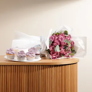 Crumbles Happy Birthday Cake | Purple Roses 