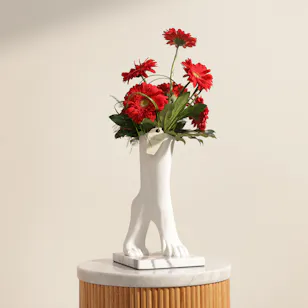 Natural Red Gerbera Vase