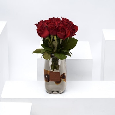 12 Red Roses | Glass Vase