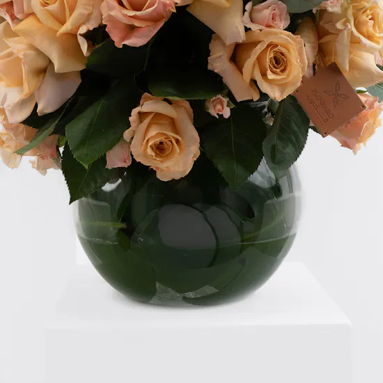 Enchanting Vase of Peach Flowers