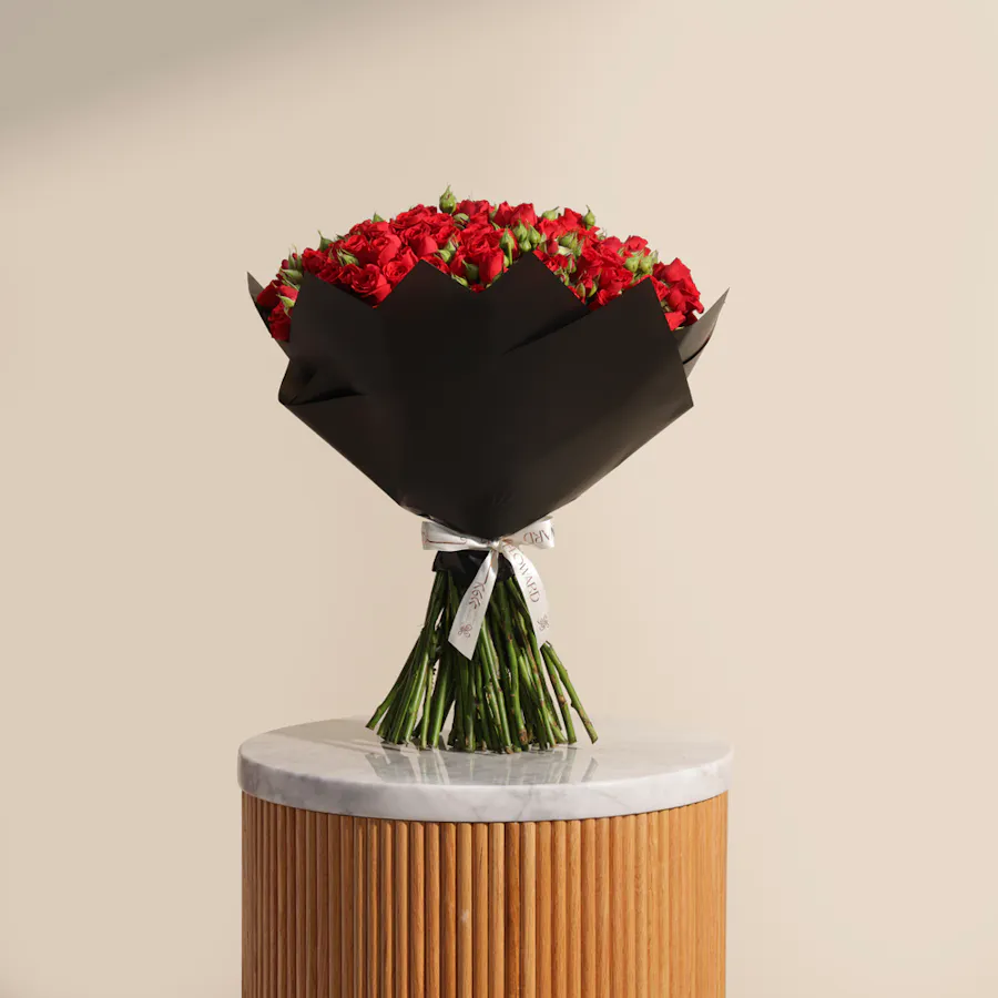 Romance Red Baby Roses Bouquet 1