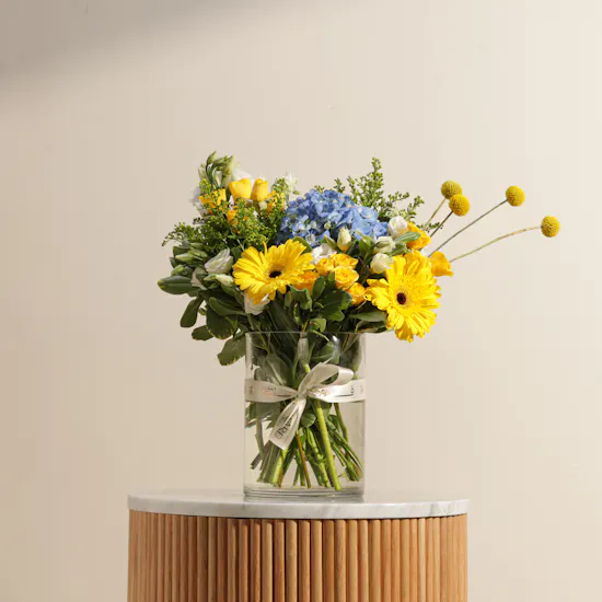 Golden Get Well Soon Flowers Vase
