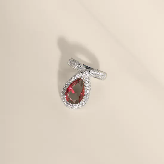 Floward Ruby Tiara Silver Women's Ring | Size 8