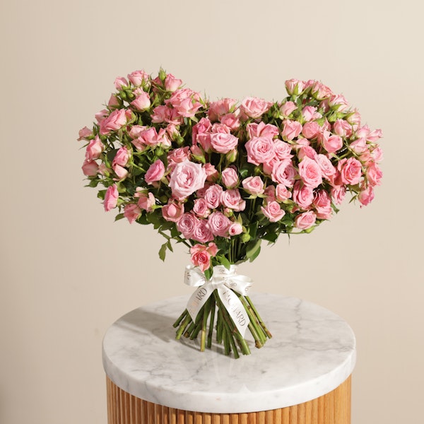 Pink Heart Roses Bouquet