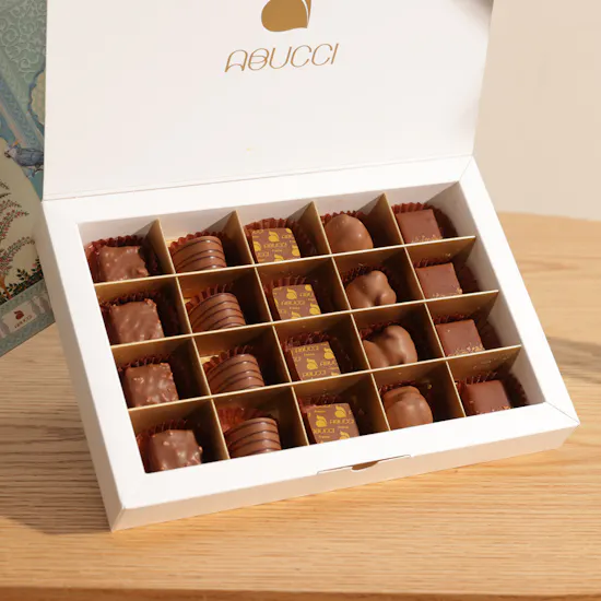 Abucci Eid Mubarak Small Chocolate Box | Festive Roses Bouquet