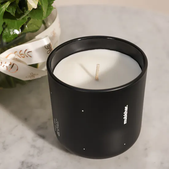 Mubkhar Tuscan Grove Candle | Peach Baby Roses Vase