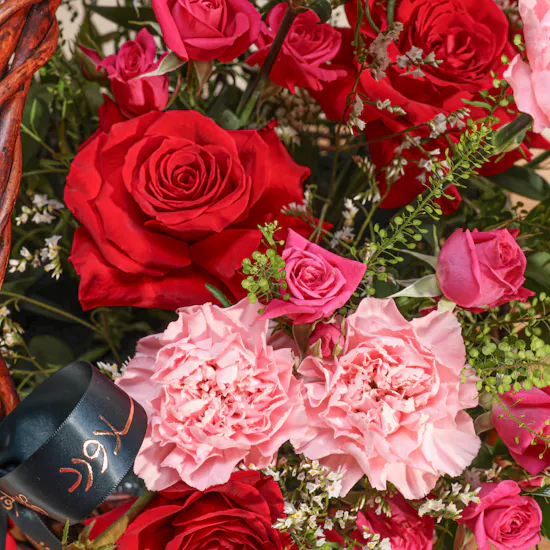 Vibrant Beauty Flowers Basket