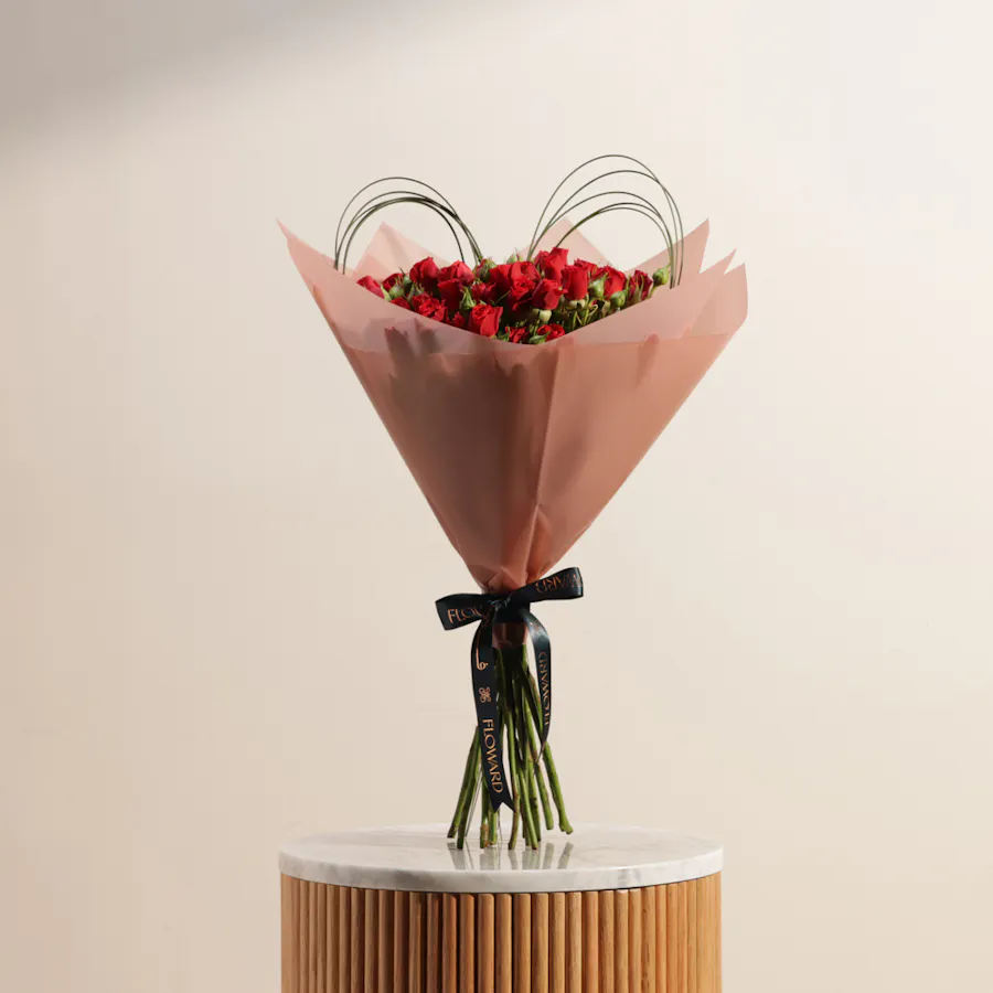Timeless Red Baby Roses Bouquet  1
