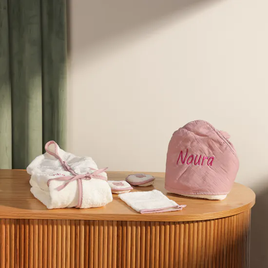 Belovedone Pink Personalized Baby Set