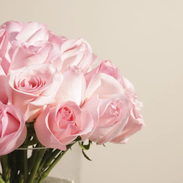 Charming Pink Rose Vase | 35 Roses