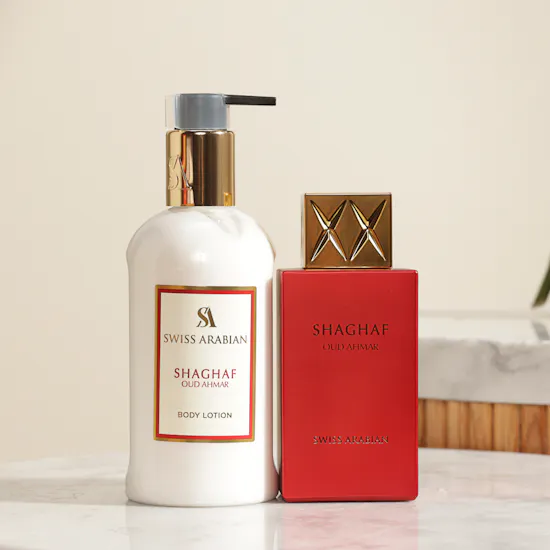 Swiss Arabian Shaghaf Oud Ahmar Unisex Gift Set | Endless Red Flowers