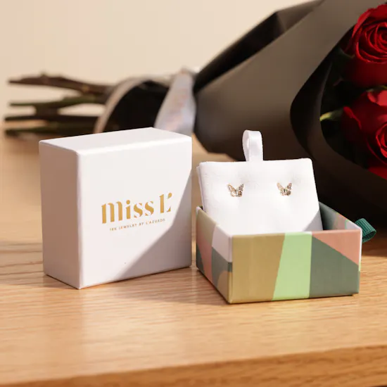 Miss L by L'azurde Earrings | Red Flowers Bouquet
