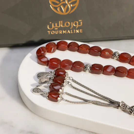 Epock Burgundy Porcelain Misbaha