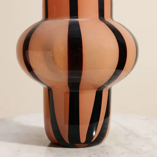 Floward Glow Orange and Black Flower Vase