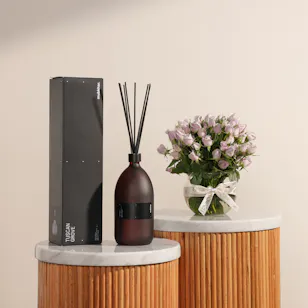 Mubkhar Reed Diffuser | Purple Baby Roses Vase Mubkhar Reed Diffuser | Purple Baby Roses Vase