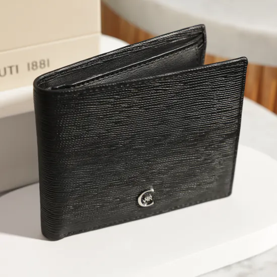 Cerruti 1881 Black Leather Men's Wallet | Meaningful Flowers