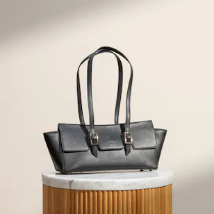 Minilet Black Leather Shoulder Women's Bag Minilet Black Leather Shoulder Women's Bag