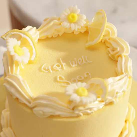 Sweet Atelier Lemonati Get Well Soon Cake | Heart Warming Flowers Vase