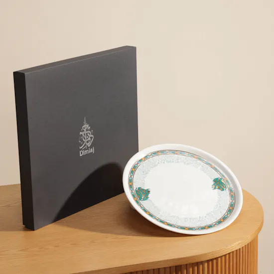 Dimlaj Porcelain Plate Wurood Gold | 1 Piece