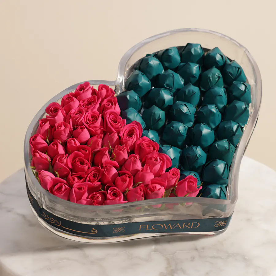 Floward Chocolate and Baby Rose A Heart to Remember 3