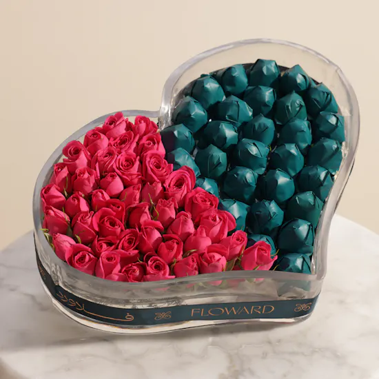 Floward Chocolate and Baby Rose A Heart to Remember
