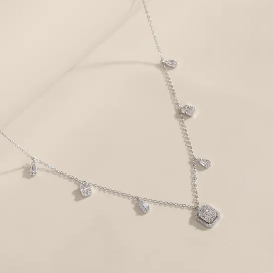 Hilia Zircon and Silver Women's Necklace