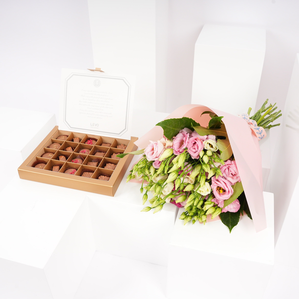 Levo Chocolate Small Box |Alstromeria Bouquet 