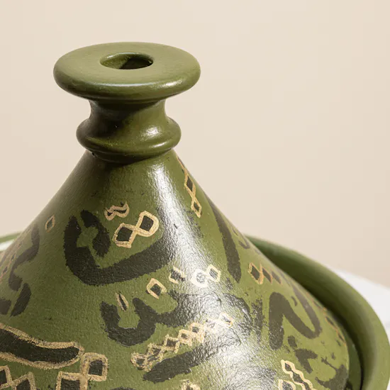 Hedeya Green Pottery Small Serving Plate