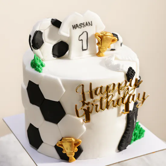 Floward Personalized Happy Birthday Football Cake