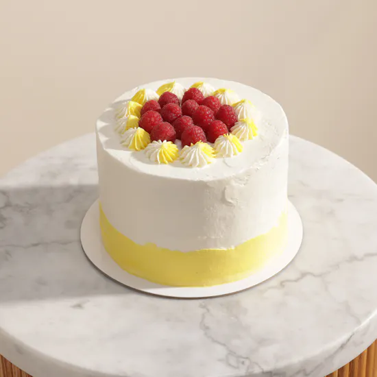 Sugarmoo Whipped Lemon And Raspberry Cake