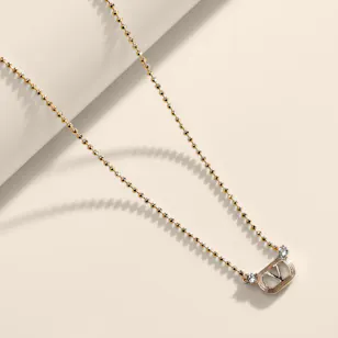 Valentino Garavani Ovalette Gold Tone Women's Necklace