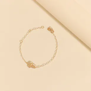 Midad Letter Seen Bracelet | Size adjustable | 18k gold  