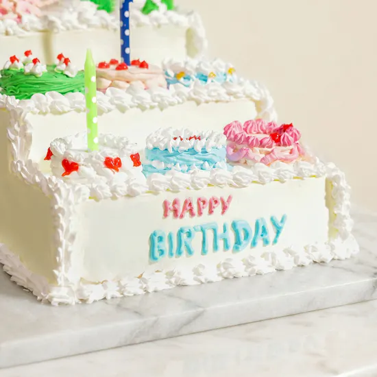 Sweet Sensation Stair Shape Birthday Cake